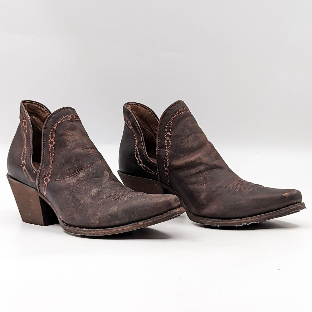 Ariat Women Encore Distressed Weather Leather Western Boots size 8.5